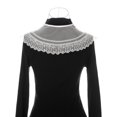 thumbnail image 3 of INSPIRE CHIC Faux Col Détachable, Mini Col Cape à Broderie Semi-Transparente avec Volants pour Blouse Blanc-3, 3 of 5