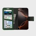 thumbnail image 1 of Caseco iPhone 15 Pro Wallet Case With Mag-Safe - 5th Ave - Green, 1 of 5