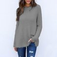 thumbnail image 1 of DPTALR Womens Winter Long Sleeve Round Neck Pullover Sweater, 1 of 6