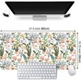 thumbnail image 3 of Desk Mat, Extended Large Gaming Mouse Pad, XXL Keyboard Pad Desktop Protector Mat（31.5x15.75 in）, Mousepad with Non-Slip Rubber Base and Tightly Stitched Edges, Beautiful Floral, 3 of 5