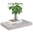 thumbnail image 3 of vidaXL Floating Wall Shelf Concrete Grey 40x23x3.8 cm MDF, 3 of 9