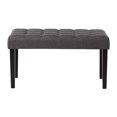 thumbnail image 3 of CorLiving California Fabric Upholstered and Tufted Entryway Accent Bench with Wood Legs, 3 of 7