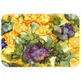 thumbnail image 1 of Carolines Treasures 8958CMT Abstract Flowers Purple & Yellow Kitchen or Bath Mat, 20 x 30 in., 1 of 1