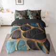 thumbnail image 2 of YST Black Marble 7pcs Bedding Set, Watercolor Abstract Comforter & Duvet, King, 2 of 4