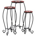 thumbnail image 1 of vidaXL Mosaic Tables 3 pcs Terracotta and White Ceramic, 1 of 5