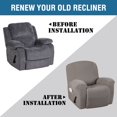 thumbnail image 3 of CHOK 2024 1-Piece Jacquard Spandex Recliner Stretch Slipcover  Navy, 3 of 7
