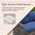 thumbnail image 4 of AECOJOY 7 Pieces Patio Furniture Set PE Rattan Outdoor Dining Set Sectional Sofa Couch with Table Patio Conversation Set in Dark Blue, 4 of 6