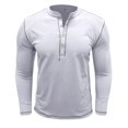 thumbnail image 2 of RXIRUCGD Blouse à Manches Longues Col Rond pour Hommes, Blanc, Taille : S, 2 of 5