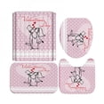 thumbnail image 1 of 50% de Réduction! Nouveau Rideau de Douche d'Impression Numérique 3D de Valentine Set de 4 Pièces pour la Décoration de Fête à Domicile de l'Hôtel, 1 of 6