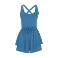 thumbnail image 3 of Kaemgyyd Womens Workout Rompers Stretchy Sleeveless Athletic Running One-Piece Outfit Fashion Drawstring Halter Gym Yoga Jumpsuits, 3 of 5