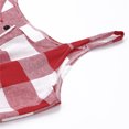 thumbnail image 4 of Parent-child Off-Shoulder Short Plaid Button Down Sleeveless Jumpsuit, 4 of 7