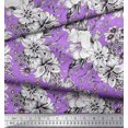 thumbnail image 2 of Soimoi polyester Crepe Fabric Leaves & Flower Floral Printed Fabric 1 Yard 52 Inch Wide, 2 of 3