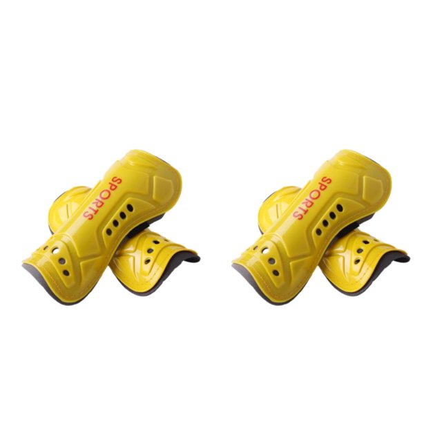 Baohd Durable Construction Calf Protector For Adult Soccer Training Adjustable Protective Leg Sleeves teen yellow 2Set