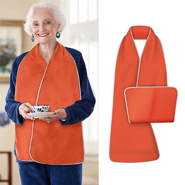 Adult Waterproof Bib For Elderly Oil And Drools Resistanting Dining Scarf