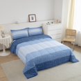 thumbnail image 3 of Erosebridal Chic Geometric Comforter Sets, Blue Grey Down Comforter, Modern Abstract Duvet Insert, Microfiber Room Decorative, 2-Piece, 3 of 8
