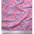 thumbnail image 1 of Soimoi Modal Satin Fabric Leaves & Buttercup Floral Print Fabric by Yard 42 Inch Wide, 1 of 3
