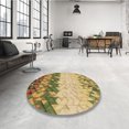 thumbnail image 4 of Ahgly Tapis d'Intérieur Lavable en Machine Carré Transitionnel Chêne Brun, 3 Pieds Carré, 4 of 7