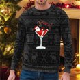thumbnail image 1 of WILLBEST Mignon Zip Ups Hommes Automne et Hiver Décontracté Tendance Noël Imprimé Chandail à Capuchon à Col Rond, 1 of 3