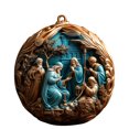 thumbnail image 3 of Birdeem Acrylic Flat Christmas Tree Decoration Cute Round Acrylic Decoration, 3 of 5
