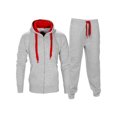 thumbnail image 1 of Innerwin Hoodies Color Block Men Sweatsuit Sports Zip Up Regular Fit Tracksuit Set Style-O L, 1 of 2