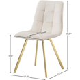 thumbnail image 5 of Meridian Furniture Annie Cream Velvet Dining Chair (Set of 2), 5 of 5