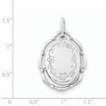 thumbnail image 3 of 925 Sterling Silver 21x16mm Flower Oval Personalized Photo Locket Necklace Charm Pendant, 3 of 7