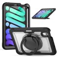 thumbnail image 2 of XYX Case for iPad Mini 7 A17 Pro 2024/Mini 6 2021 8.3 Inch 7th/6th Gen with Rotating Stand, Shoulder Strap, 2in1 Shockproof Cover, Transparent, 2 of 7