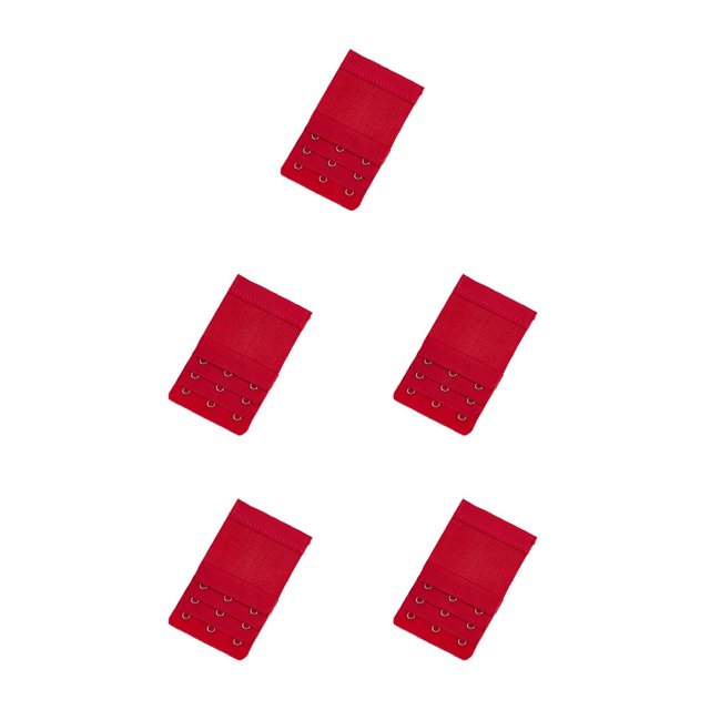 relayinert Rallonge de Bretelles Soutien-Gorge 3 Rangées 3 Crochets Brassière Élastique Réglable Lingerie Remplacement sous-Vêtements Intimes Rouge Vin 5ensemble