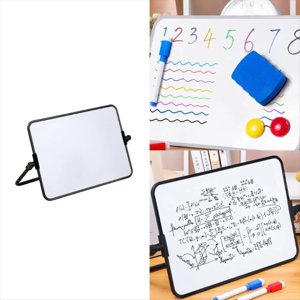 Dry Effase White Board avec Stand Erasable Whiteboard avec Support School Presentation Board Desk Stable A4 Taille