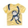 thumbnail image 1 of PMVFHDE T-Shirt Camouflage à Manches Courtes pour Garçons et Filles avec Imprimé Graphique, Col Rond, Haut Décontracté pour Enfants Design Unisexe, Séchage Rapide, Jaune, 5 Ans, 1 of 5
