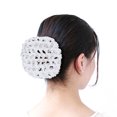 thumbnail image 2 of Filet à Cheveux Élastique Durable Tricoté à la Main, Coiffe, Décoration de Perles, Robe de Cheveux, Accessoires pour Femmes (Blanc), 2 of 8