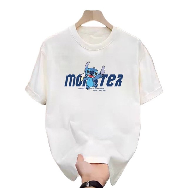 T-Shirt Décontracté d'Été Blanc Imprimé Hommes Femmes Extérieur Respirant Coton Chemise Ronde