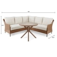 thumbnail image 2 of Mainstays Chelsea 4-Piece Steel Outdoor Sectional Set with Cushions, Beige, 2 of 7