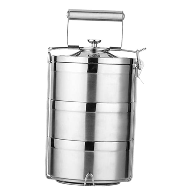 Rongfmy Stainless Steel Food Containers Stacking 3 Tier Lunch Box/Food Carrier/Bento