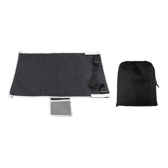 Housse de Repose-Pieds d'Avion pour Enfants Réglable en Nylon Pliable Repose-Jambes Bébé Voyage Noir