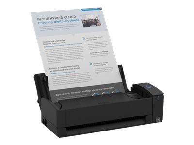 Ricoh ScanSnap iX1300 Document couleur double face sans fil ou USB compact, scanner photo et reçu avec alimentateur automatique de documents et alimentateur manuel pour Mac ou PC, noir