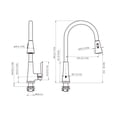 thumbnail image 5 of Pull-Down Kitchen Faucets, Single-Handle High Arc Sprayer Kitchen Sink Faucet, 5 of 5