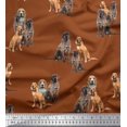 thumbnail image 1 of Soimoi Poly Georgette Fabric Beagle,Cane Corso & English Cocker Spaniel Dog Print Sewing Fabric Yard 42 Inch Wide, 1 of 5
