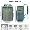 thumbnail image 3 of Nordic Style Boho Cooler Backpack - 20L Insulated Leakproof Bag, Bohemian Design for Beach, 3 of 6