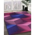thumbnail image 3 of Ahgly Company Tapis Rond Lavable en Machine Intérieur Transitionnel Orchidée Foncée Violet, 3 Pieds Rond, 3 of 7