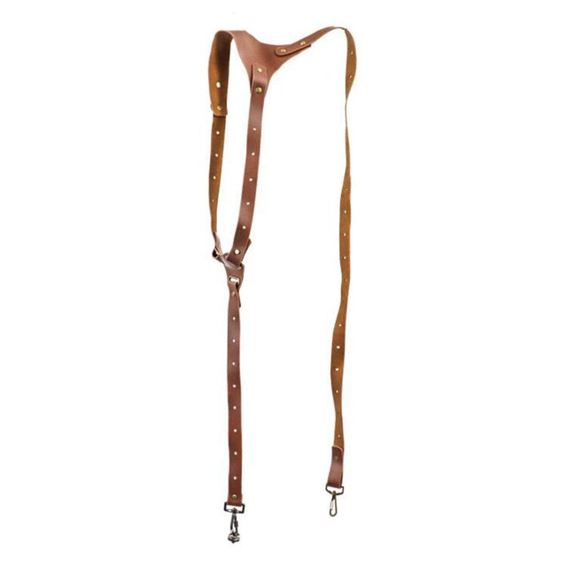 pitrice Accessoires de Sangle d'Appareil Photo en Cuir de Vache pour Deux Appareils Photo Sangle Sangle Brun