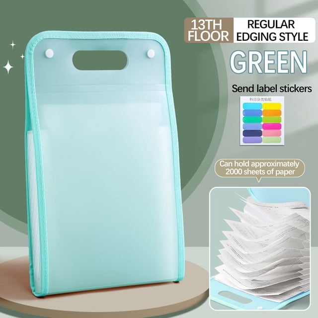 Extended Folder Organ Bag Student Portable Test Paper Storage Bag Large Capacity Bill Document Bag