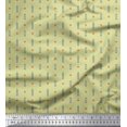 thumbnail image 1 of Soimoi polyester Crepe Fabric Curve Diamond & Clock Tower Architectural Print Sewing Fabric Yard 52 Inch Wide, 1 of 3