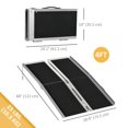 thumbnail image 3 of HOMCOM 4ft Wheelchair Ramp Scooter Mobility Non-Skid Layering Black, 3 of 10