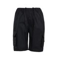 thumbnail image 1 of Tenmix Mens High-waist Cargo Shorts Solid Color Parachute Pant Straight Wide Leg Cocktail Sweatpants Drawstring Bottoms Black M, 1 of 5