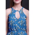thumbnail image 4 of Bimba Blue Bird Printed Womens Cold Shoulder Tunic Party Round Neck Shift Dress - XXX-Large, 4 of 6