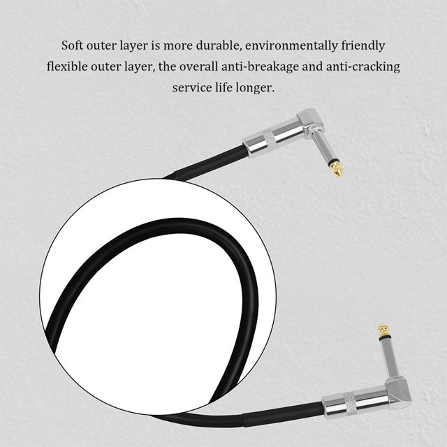 Effet Corde Effecteur de Câble Audio Multi-Usages Effet Antirouille Fil de Câble Résistance à l'Usure Longue Durée Antirouille Accessoires d'Instruments de Musique Équipement 50cm