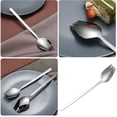 thumbnail image 2 of Stainless Steel Spork 4-Pack Multipurpose Long Handle Flatware Set for Household Dining and Dessert 4PCS, 2 of 7