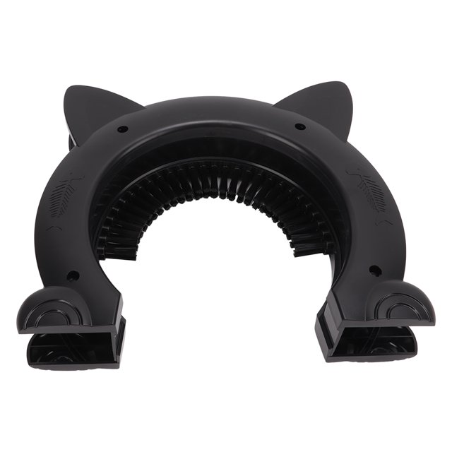 Porte pour Chat Intégrée Intérieure, Porte Creuse pour Chat avec Brosse de Toilettage pour Intérieur Extérieur