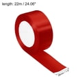 thumbnail image 2 of Unique Bargains 1.5 Inch Wide 24 Yards Satin Ribbon, Double Face Solid Crafts Roll for Party Home DIY Wrapping Decoration, Red, 2 of 6